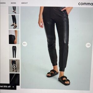 Commando Black Faux Leather Joggers. Never worn